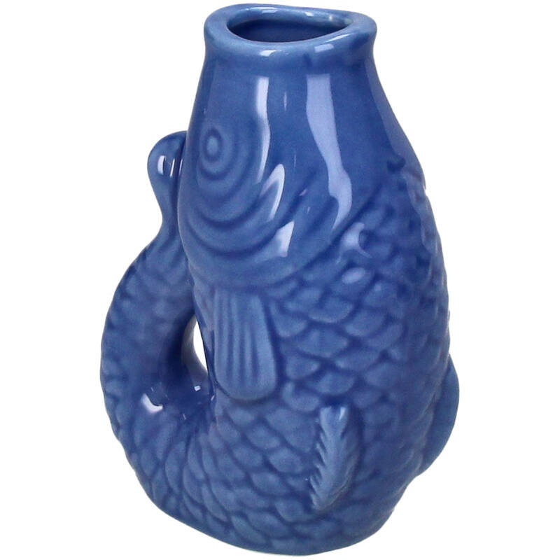 Vase céramique Poisson PM | Bleu