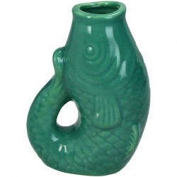 Vase céramique Poisson PM | Turquoise