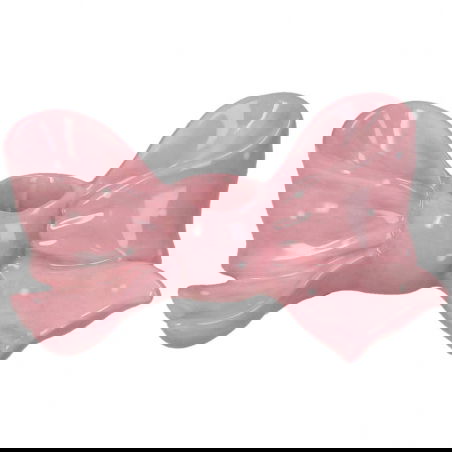 Bougeoir noeud | Rose pois blanc - Sélection déco