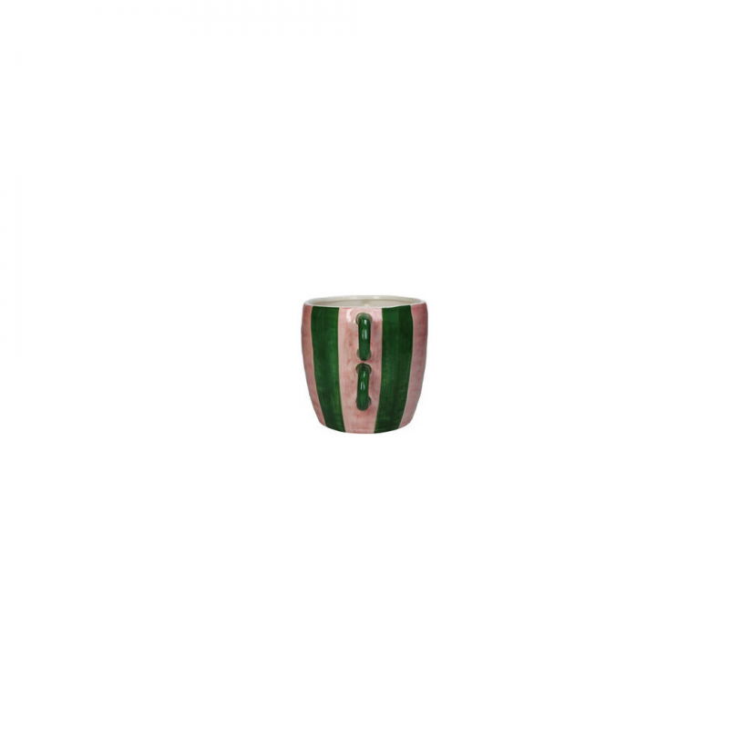 Vase rayé à anses
