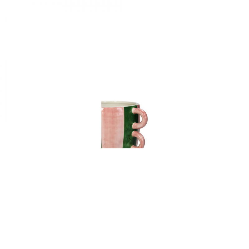 Vase rayé à anses