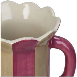 Vase pichet à rayures roses