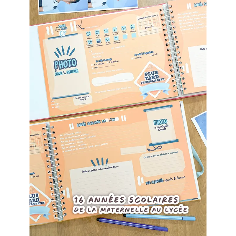 Album photos de classe | Vert turquoise