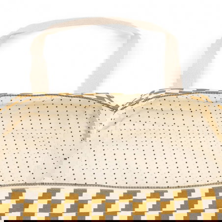 Sac Raphael | Damier caramel - Rose in April