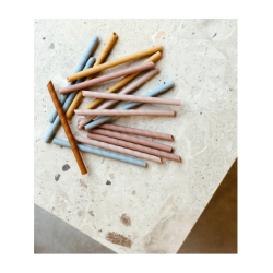 8 pailles en silicone | Multi couleurs Rose