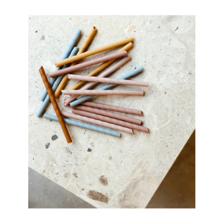 8 pailles en silicone | Multi couleurs Rose - Liewood 8 pailles en silicone | Multi couleurs Rose - Liewood
