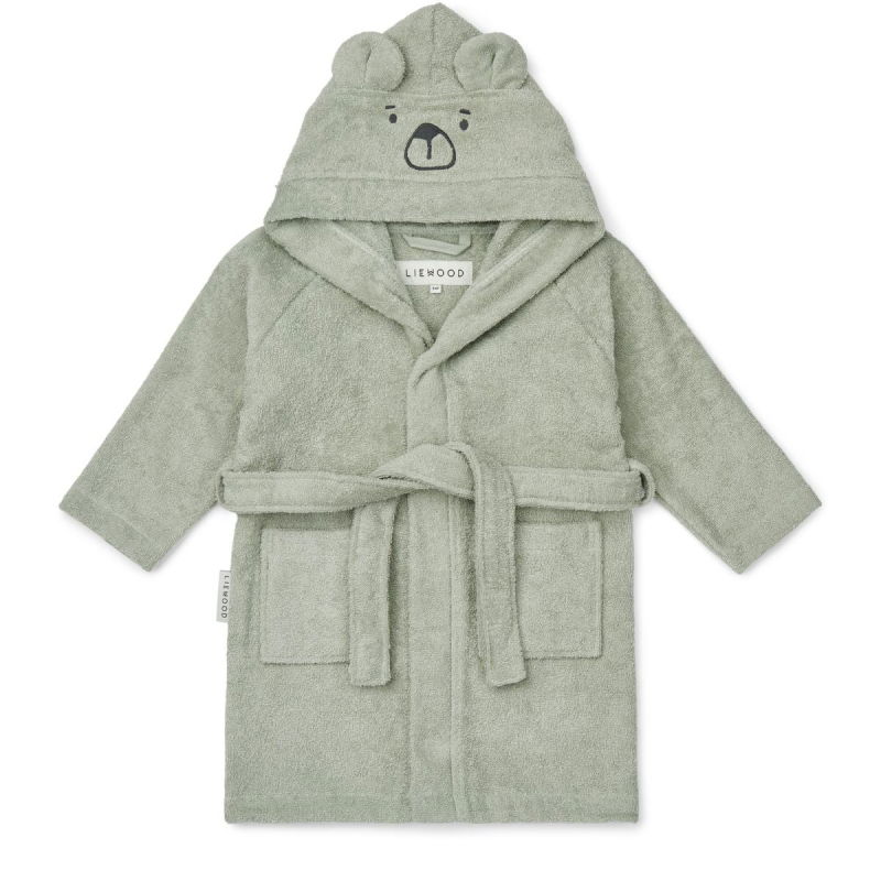 Peignoir Lily Ours | Dove blue - Liewood