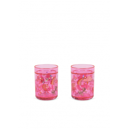 Lot de 2 verres à paillettes | Rainbow - Konges Slojd