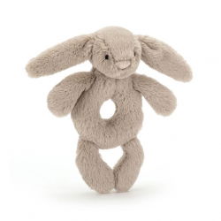 Doudou hochet | Lapin beige
