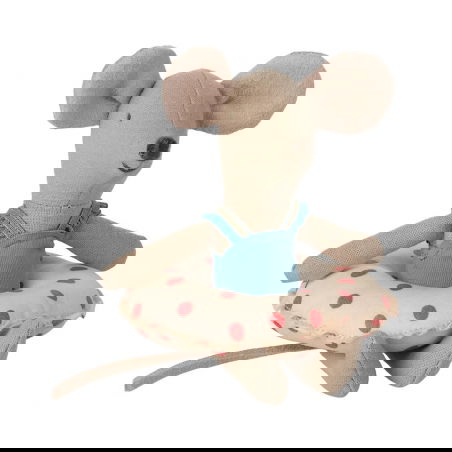 Petite soeur souris avec bouée à pois - Maileg Petite soeur souris avec bouée à pois - Maileg