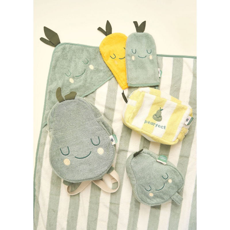 Lot de 2 gants de toilette | Citron et Poire