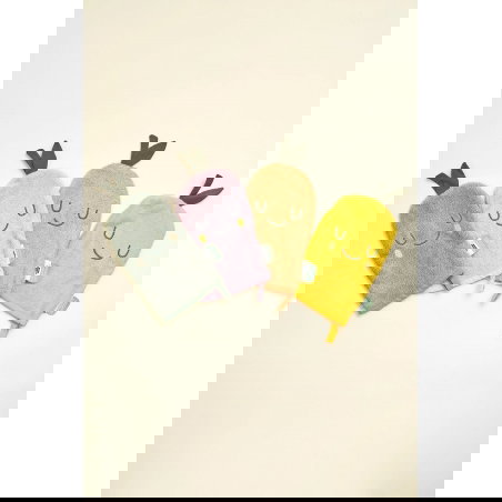 Lot de 2 gants de toilette | Citron et Poire - The cotton cloud