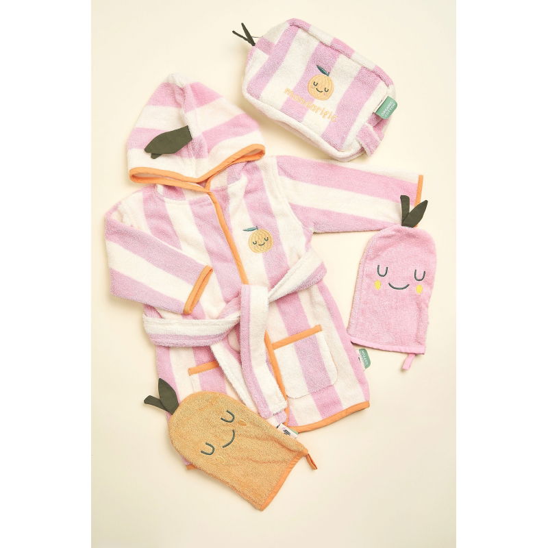 Lot de 2 gants de toilette | Mandarine