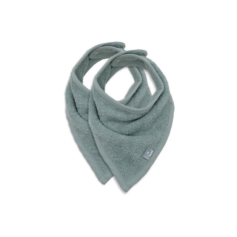 2 bavoirs bandana éponge | Sea green - Jollein