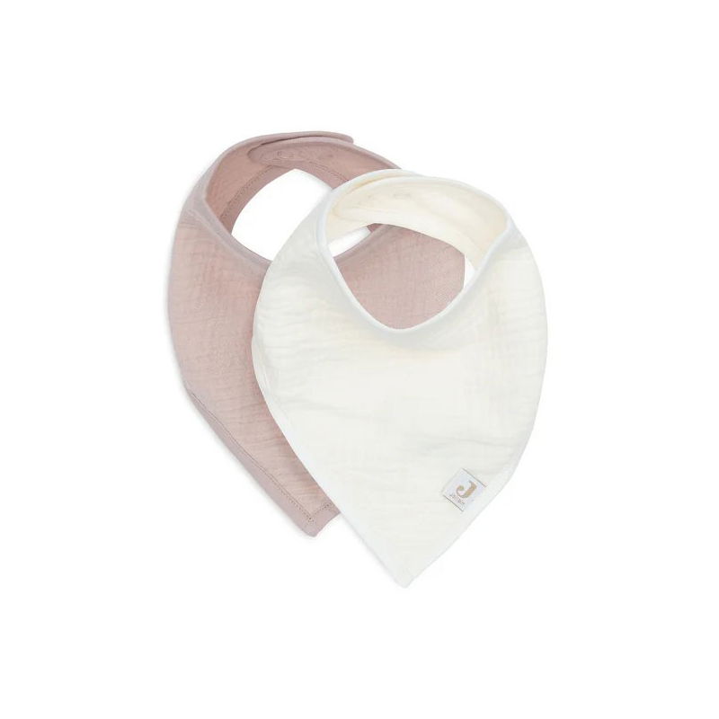 2 bavoirs bandana gaze | Wild rose et Oatmeal - Jollein