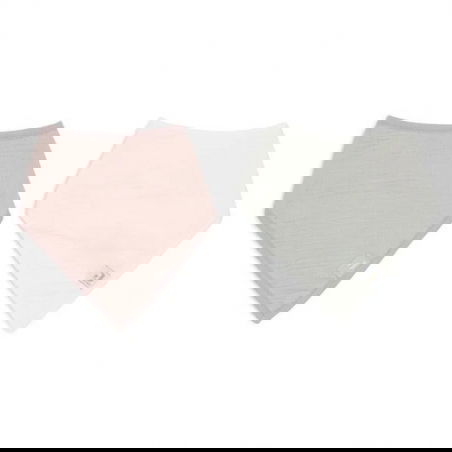 2 bavoirs bandana gaze | Wild rose et Oatmeal - Jollein