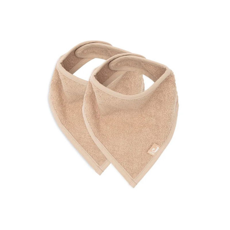 2 bavoirs bandana éponge | Biscuit - Jollein