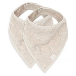 2 bavoirs bandana éponge | Nougat