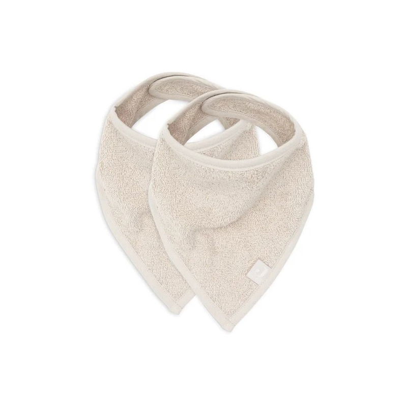 2 bavoirs bandana éponge | Nougat - Jollein