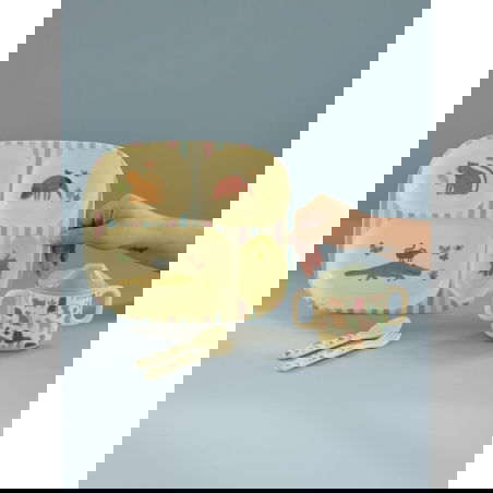 Set vaisselle bébé | Sweet Jungle Print - Rice