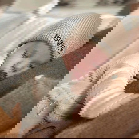 Bonnet de naissance en laine | Noisette - Bonjour Little