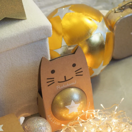 Ballon tissus 30 cm | Or et argent