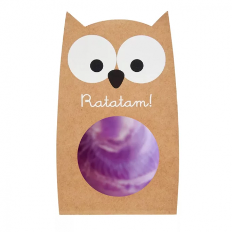 Balle rebondissante marbrée hibou | Violet - Ratatam