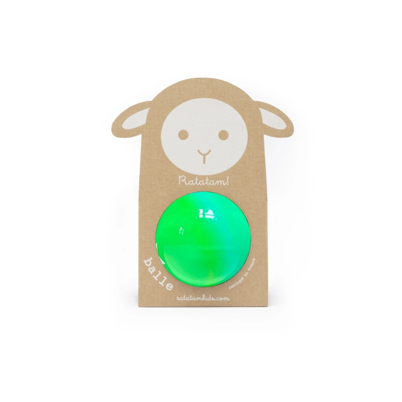 Ballon bubble gum 10 cm | Vert et jaune - Ratatam