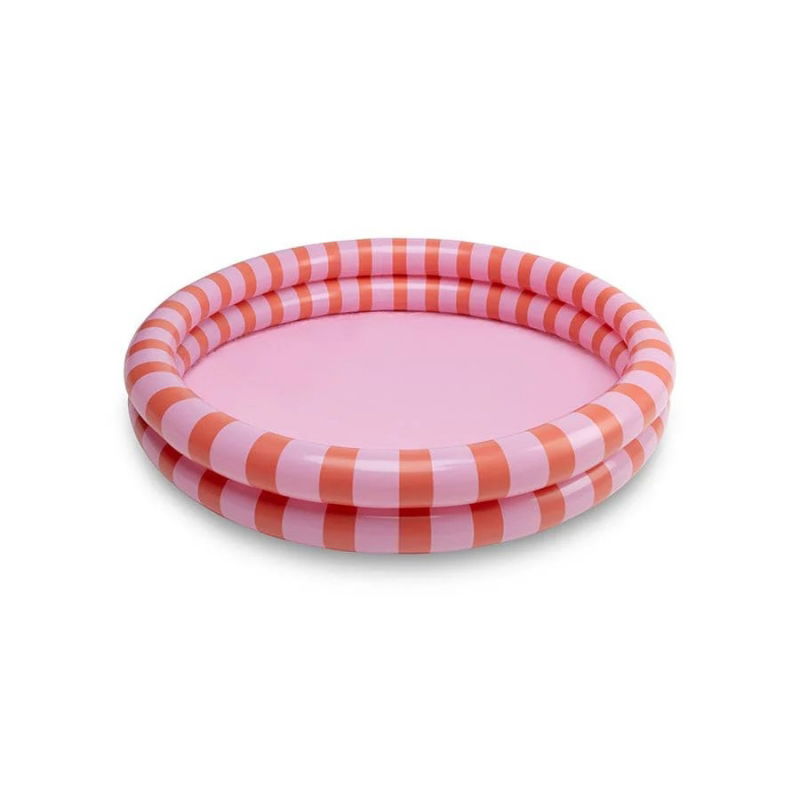 Piscine enfant 100 cm | Rayures roses et rouges - Swim Essentials