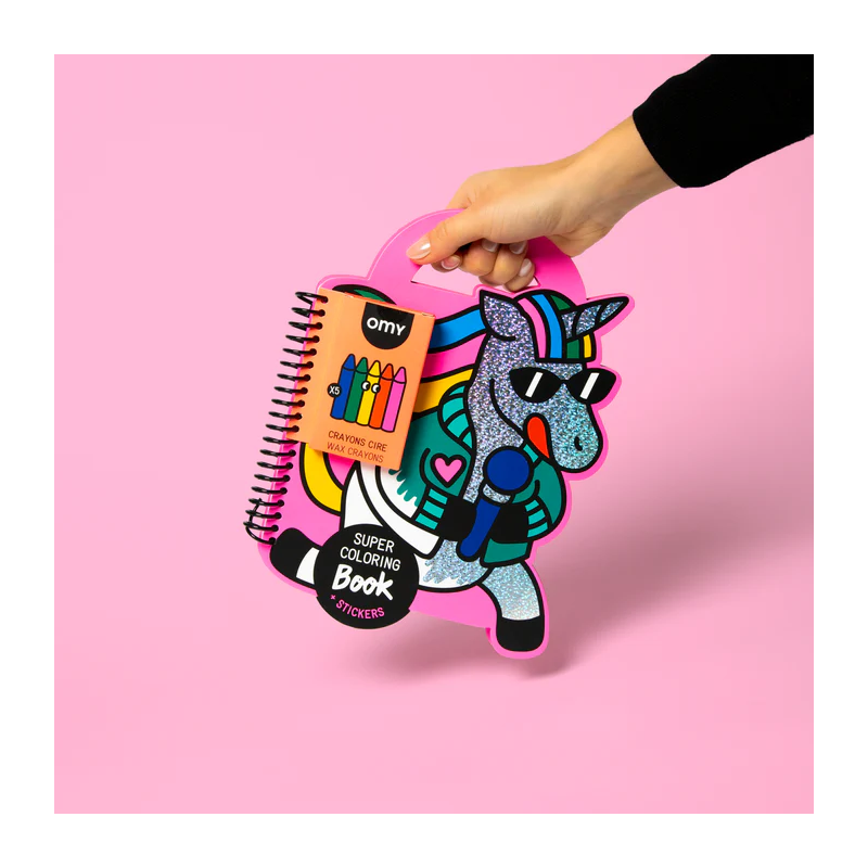 Super coloring & stickers book | Licorne