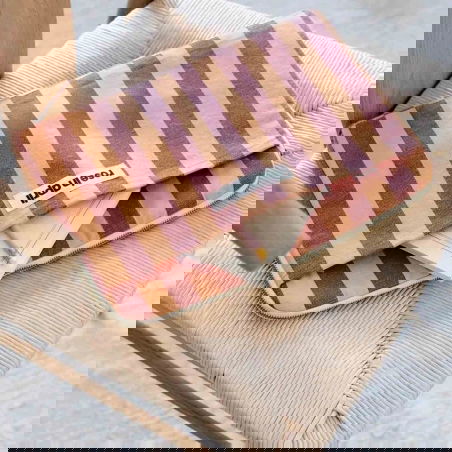 Pochette PC Octave | Rayures Caramel