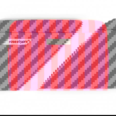 Pochette PC Octave | Rayures Orchidée/rouge - Rose in April