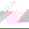 Sac Cabas Elisa | Rayures rose fluo - Rose in April