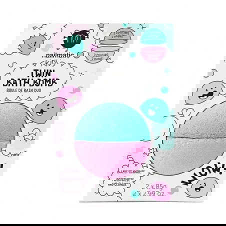 Boule de bain Duo | Rose et Vert Lagon - Nailmatic