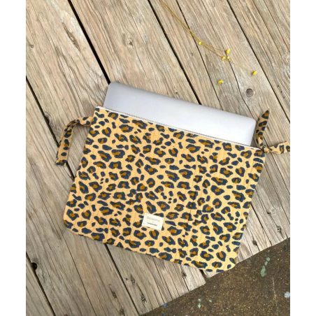 Pochette d'ordinateur 15' | Leopard Camel - Bëllemme