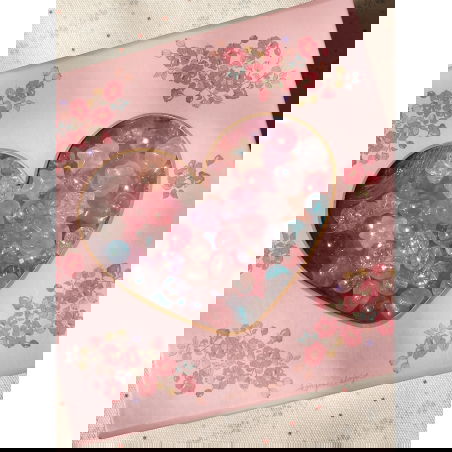 Boîte de perles | Bleu et rose - Konges Slojd