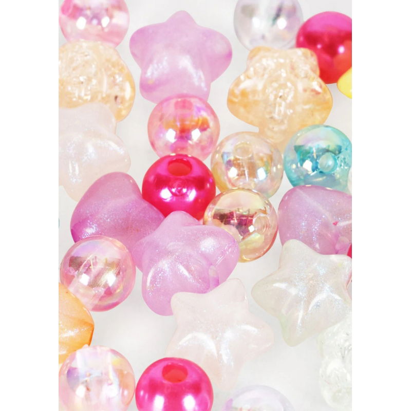 Boîte de perles | Bleu et rose