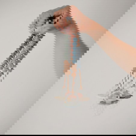 Attache tétine perles Eva | Bleu cadet - Mushie