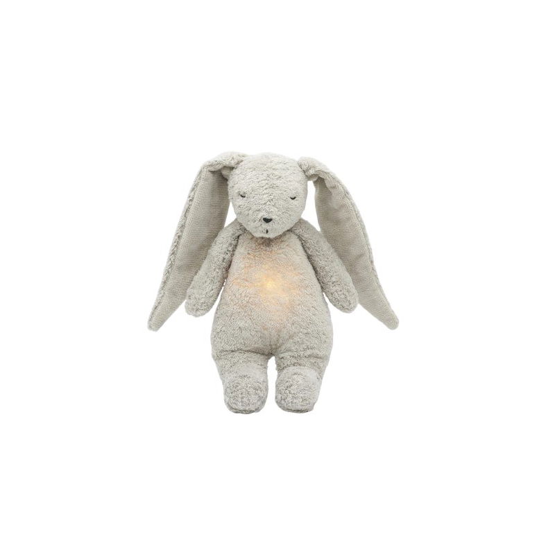 Peluche Lapin Veilleuse Musicale | Gris minéral