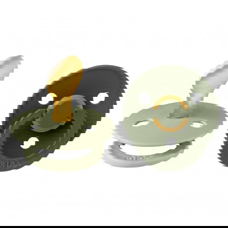 2 Tétines Bibs anatomiques | Sage-Hunter green - Bibs