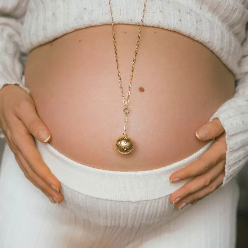 Bola de grossesse Amor | Finition Or + chaine