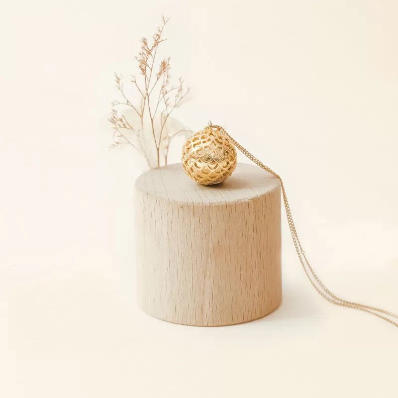 Bola Source sur chaîne | Finition Or Jaune