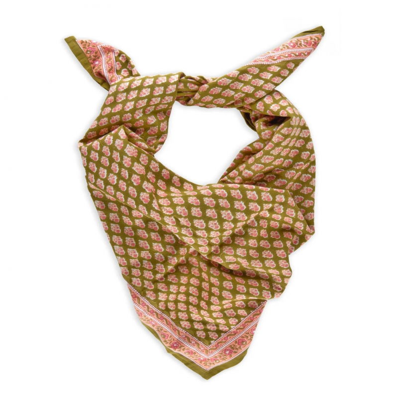 Foulard Grand format | Aarti Verde - Bindi Atelier