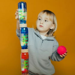Bouteille sensorielle Move | Spiral blue