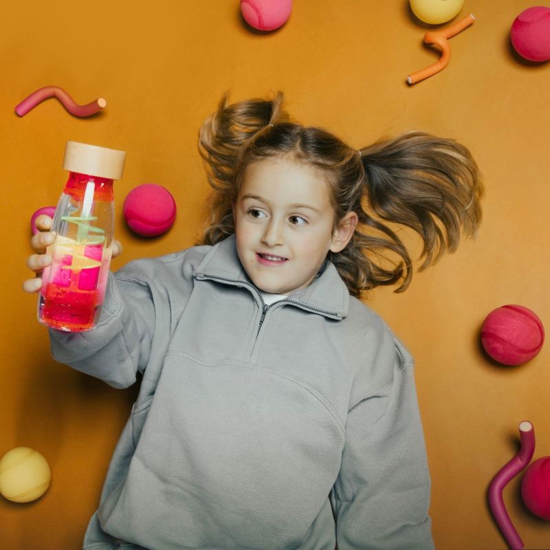 Bouteille sensorielle Move | Spiral pink