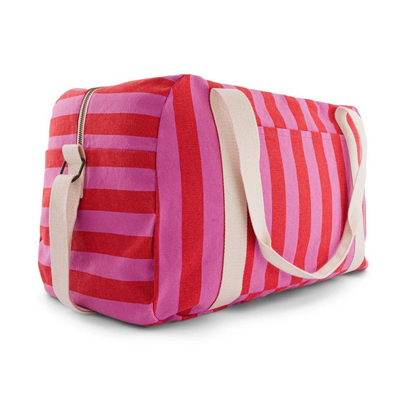 Sac Raphael | Rayures Orchidée/Rouge