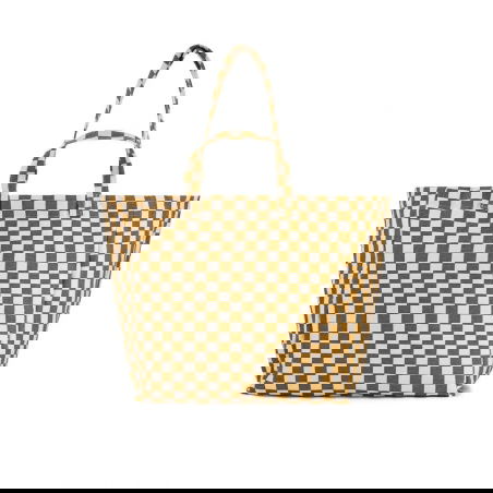 Sac Cabas Elisa | Damier caramel - Rose in April