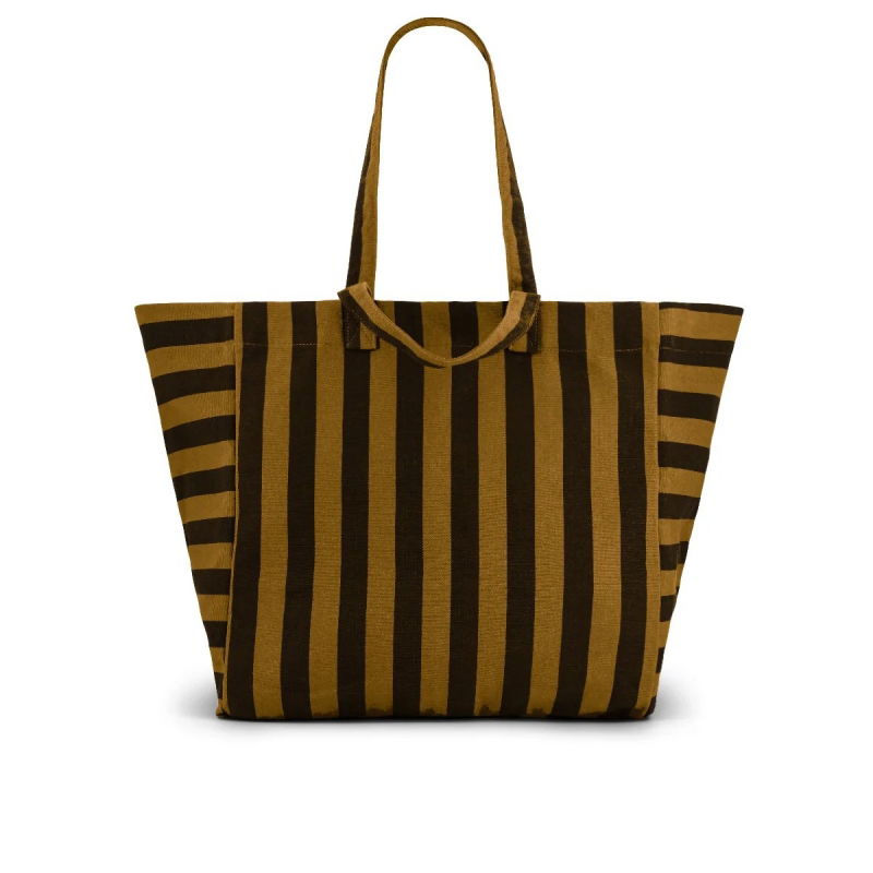 Sac Cabas Elisa | Rayures Cumin/Noir - Rose in April