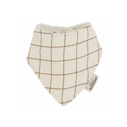 Bavoir bandana | Gaze Grands carreaux