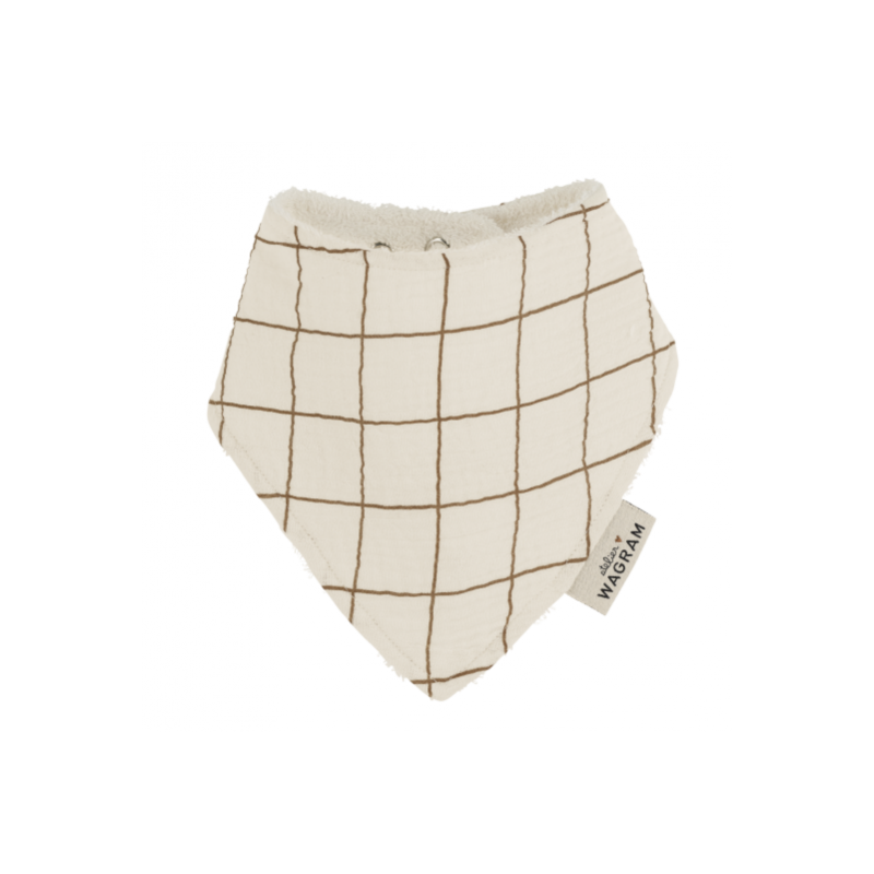 Bavoir bandana | Gaze Grands carreaux